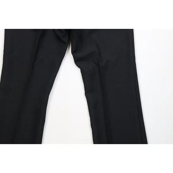 Vintage 90s Wrangler Mens 38x30 Knit Flared Wide Leg Western Chino Pants Black